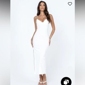 Princess Polly Maila Midi Dress in White